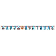 Brannmann Sam banner "Happy Birthday" - 1,9m