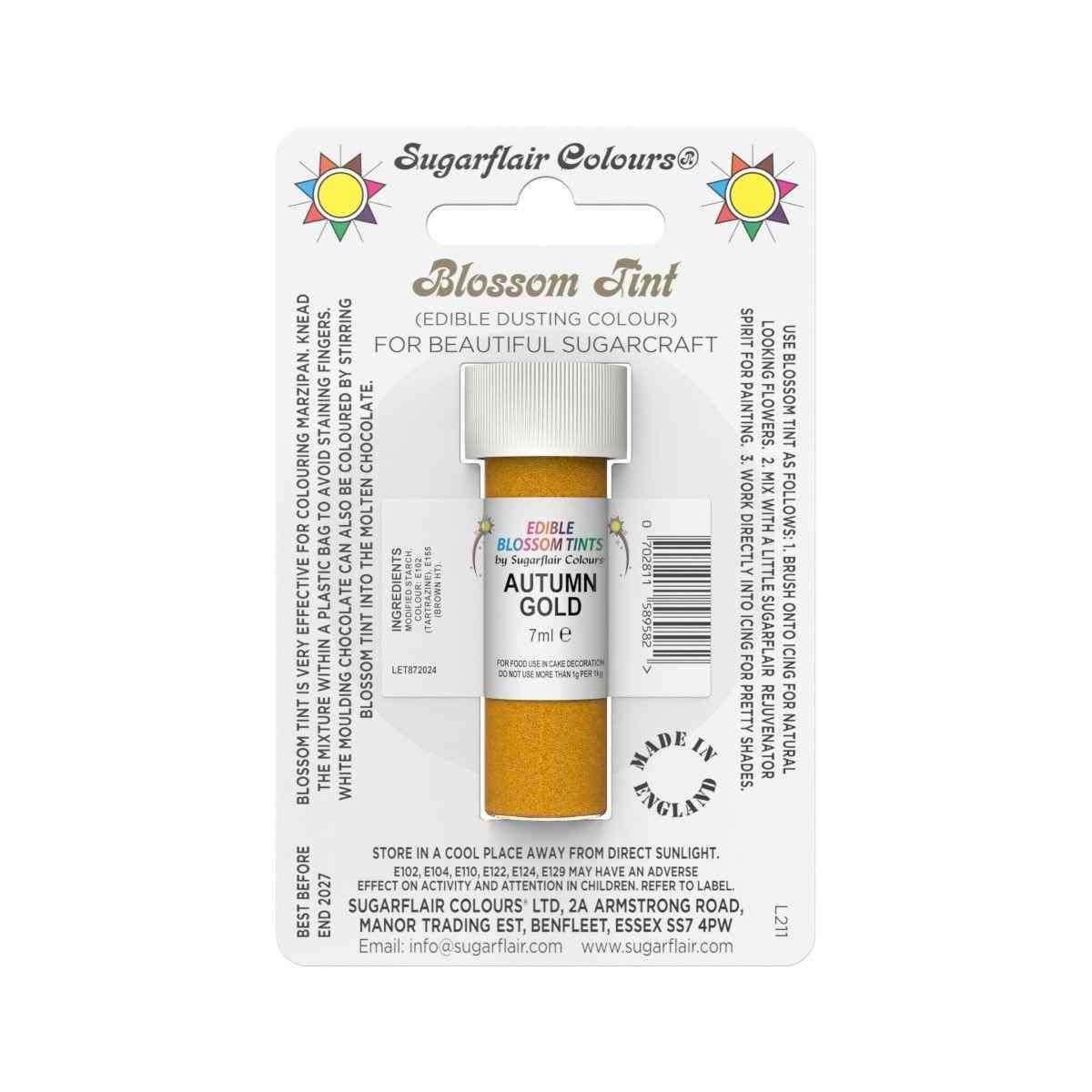 Sugarflair pulverfarge Autumn Gold, 7ml