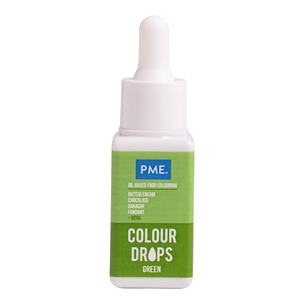 PME Oljebasert konditorfarge -Colour Drops-, Grønn, 20ml