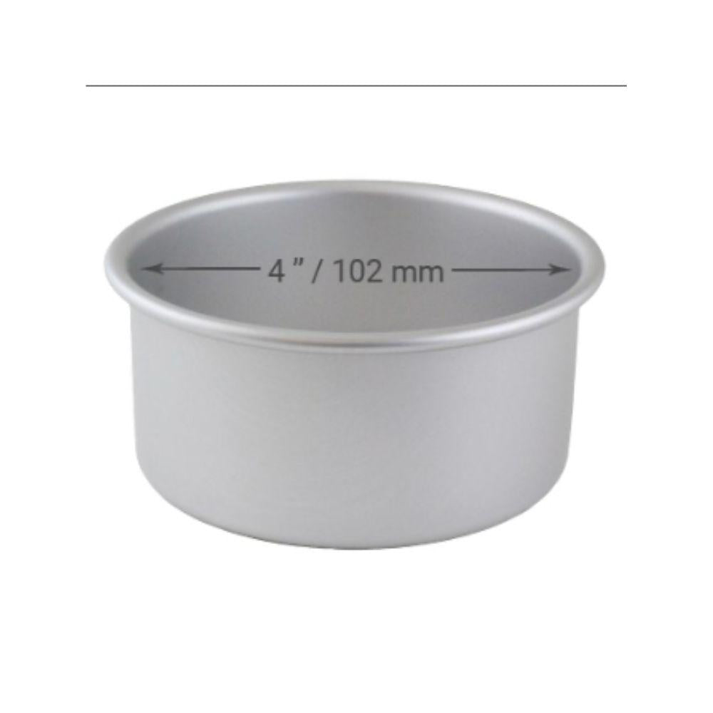Aluminium kakeform med mål – 10,2 cm diameter og 7,5 cm høy