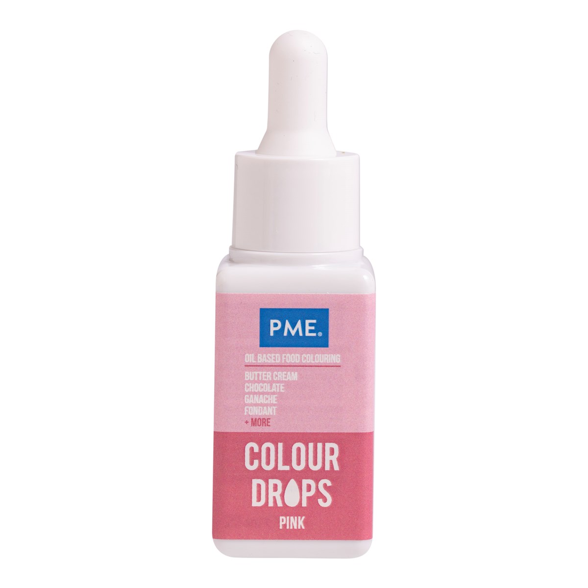 PME Oljebasert konditorfarge -Colour Drops- Rosa, 20ml
