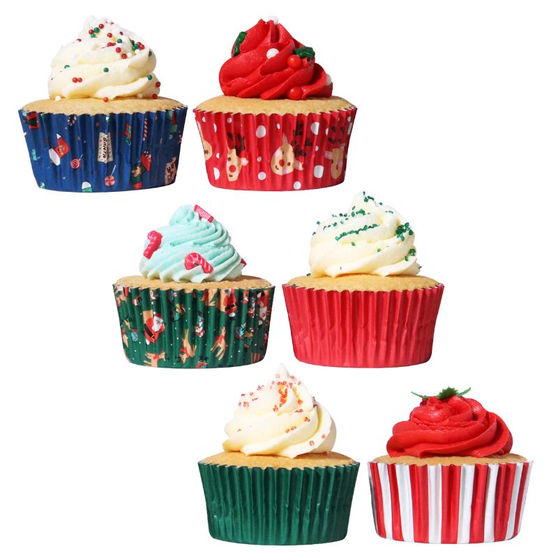Muffinsformer jul - 6 ulike design, pk/100