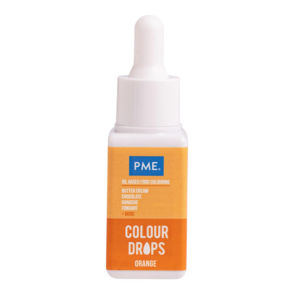 PME Oljebasert konditorfarge -Colour Drops-, Oransje, 20ml