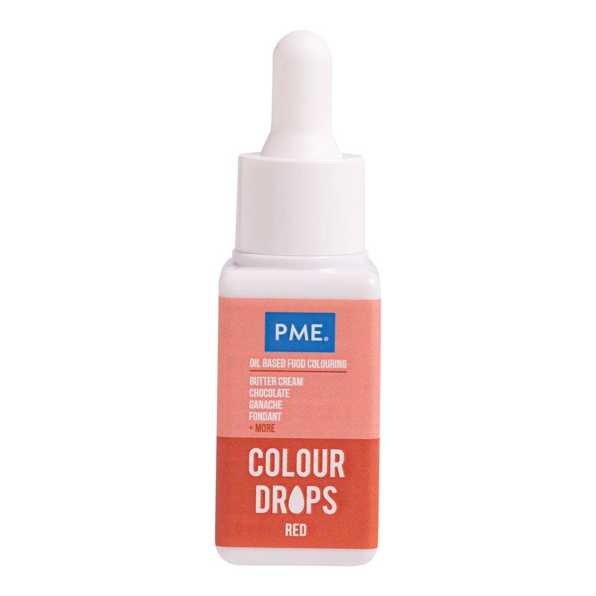 PME Oljebasert konditorfarge -Colour Drops-, Rød, 20ml