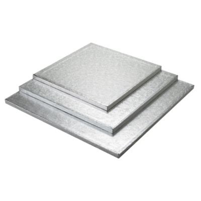 Kake Drum Kvadrat Sølv - 45,5cm