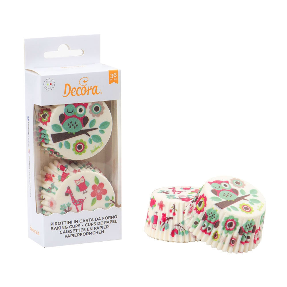 Decora Muffinsformer, Standard - Ugler pk/36