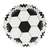 PME Folierte muffinsformer -Fotball- pk/30 Lag flotte fotballmuffins eller fotball-cupcakes med disse folierte muffinsformene fra PME som ser ut som fotballer.  Innhold: 30 bakekopper.  Størrelse bakekopper: ca. 5 cm i diameter (i bunnen)  Bruk muffinsformene i kombinasjon med et muffinsbrett for optimalt resultat.