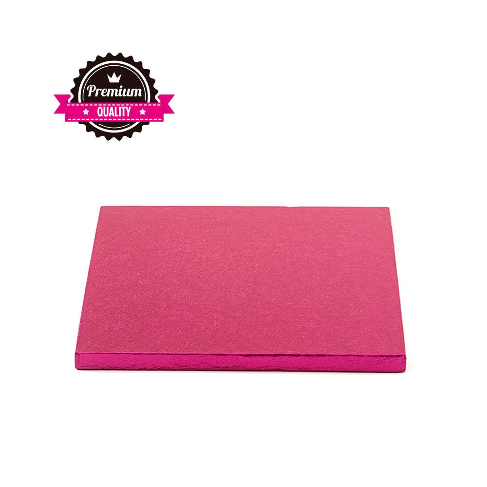 Kake Drum Kvadrat Fuchsia Rosa 20cm