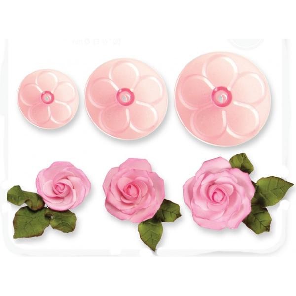 Sett med 3 utstikkere Easy Rose Cutter