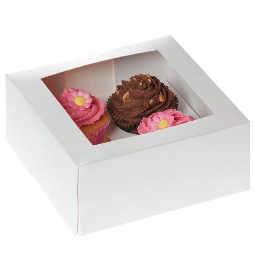 House of Marie Cupcake Boks 4 -Hvit- pk/2