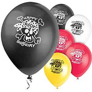 Pirate fun ballonger, 8 stk i farger med trykk