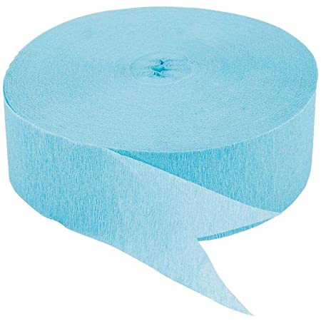 Crepe streamer rull, Lys blå