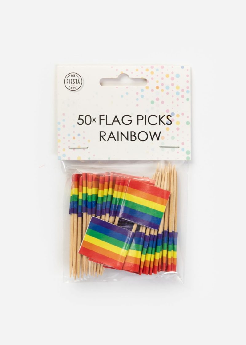Prideflagg på trepinner