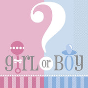 Babyshower 20 servietter Gutt/Jente