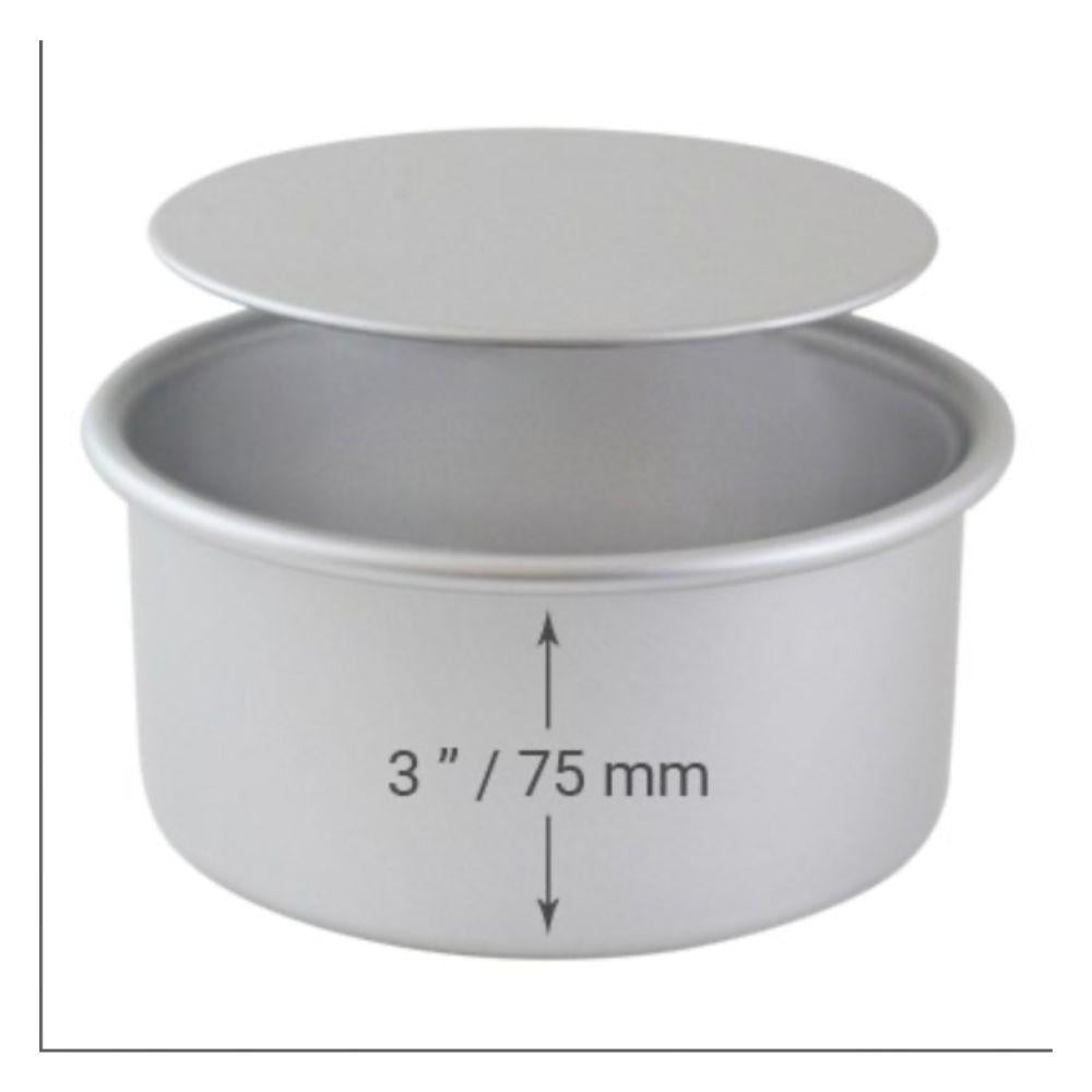 Aluminium kakeform med mål – 10,2 cm diameter og 7,5 cm høy