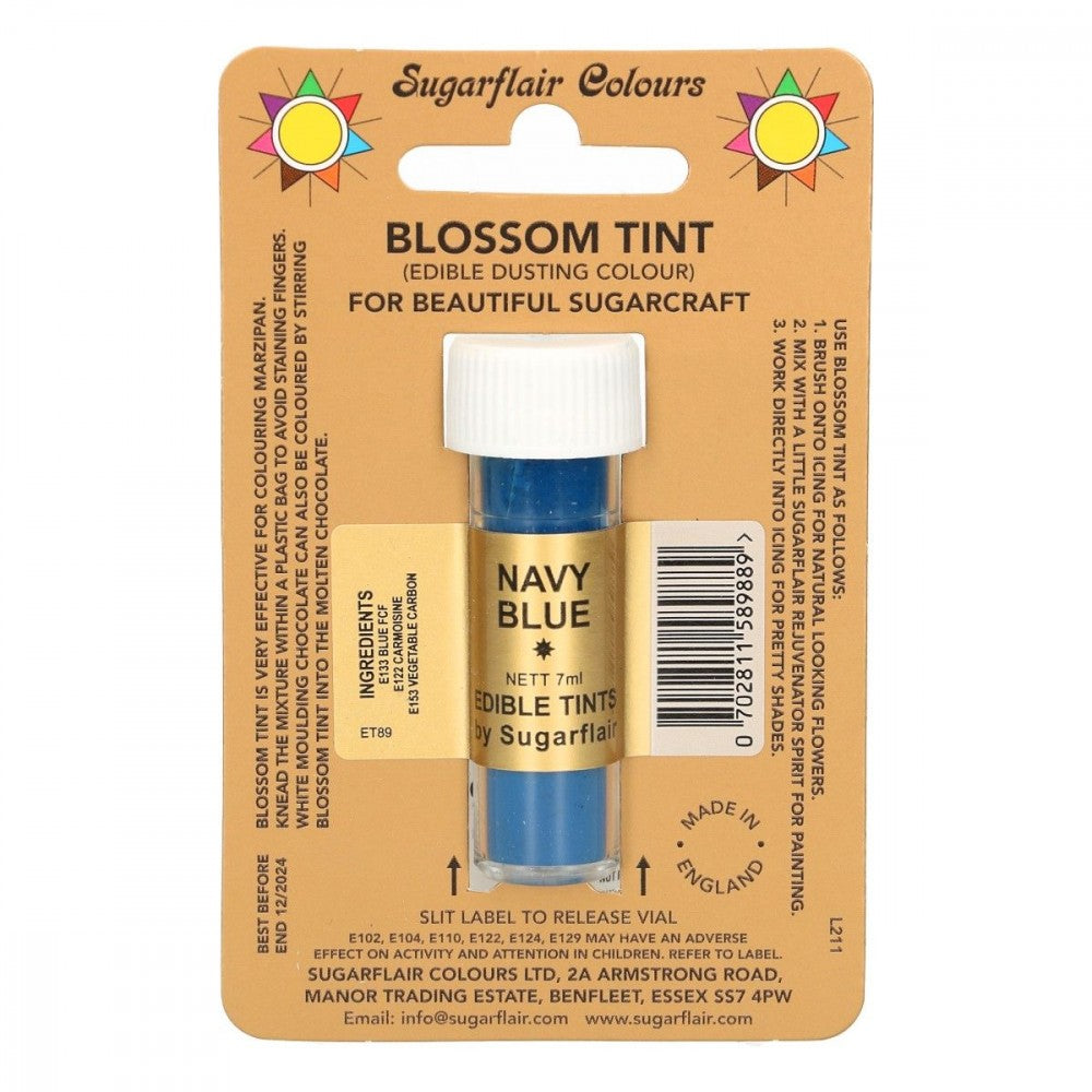 Sugarflair pulverfarge Navy Blue, 7ml