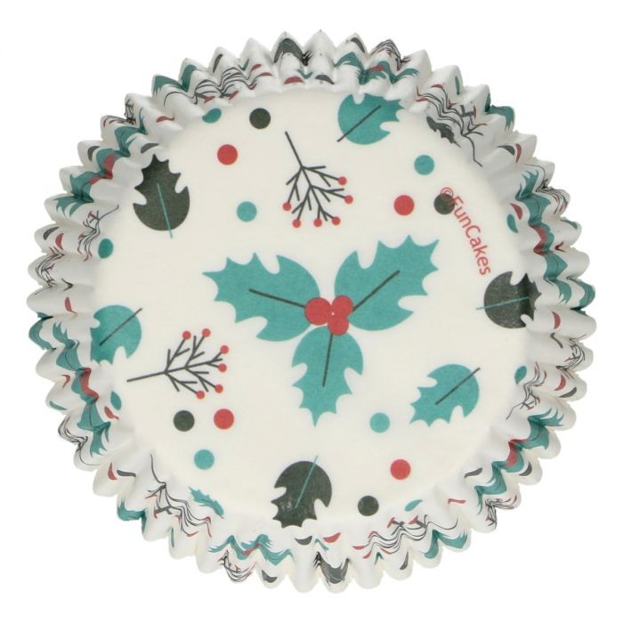 FunCakes Muffinsformer -Kristtornblad- pk/48