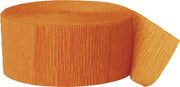 Crepe streamer rull, oransje