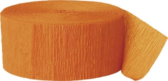 Crepe streamer rull, oransje