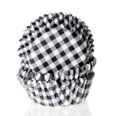 House of Marie Muffinsformer Gingham Svart - pk/50 