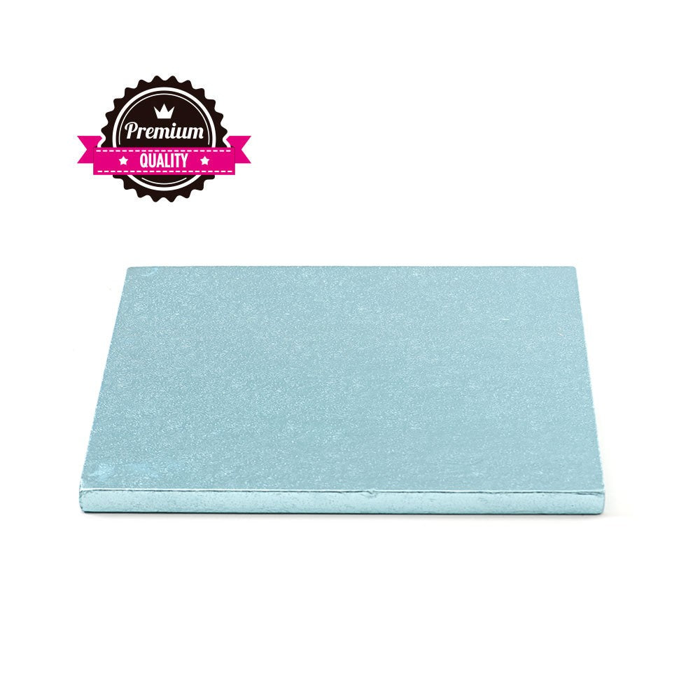 Kake Drum Kvadrat Lys blå 30cm