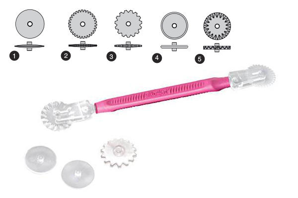 Silikomart Wonder Cakes Multi dekoreringshjul, 6 deler