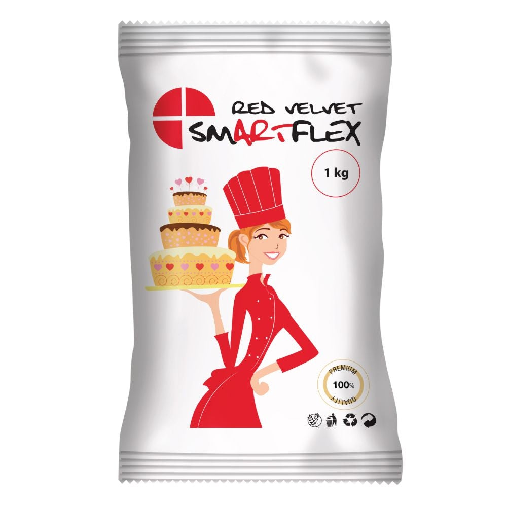 SmartFlex Rød fondant Velvet, 1kg