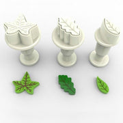 Dekofee Miniutstikker med stempel Blader sett/3