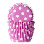 House of Marie Muffinsformer Rosa med hvite prikker -Mini- pk/60