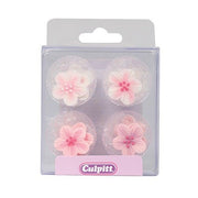 Culpitt Spiselig kakepynt Rosa blomster pk/12