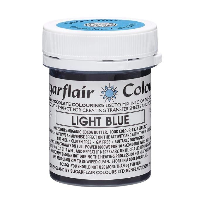 Sugarflair Sjokoladefarge -lys blå- 35g