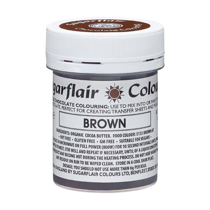 Sugarflair sjokoladefarge -Brun- 35g