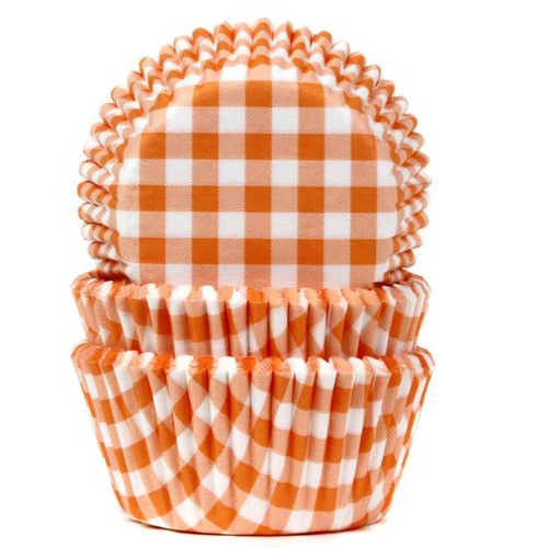 House of Marie Muffinsformer Gingham Oransje pk/50 