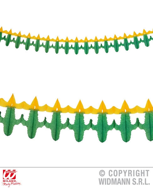 Kaktusgirlander, 3 meter (gul/grønn)