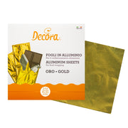 Decora Innpakningsark i aluminium -Gull- 20x20cm, pk/150