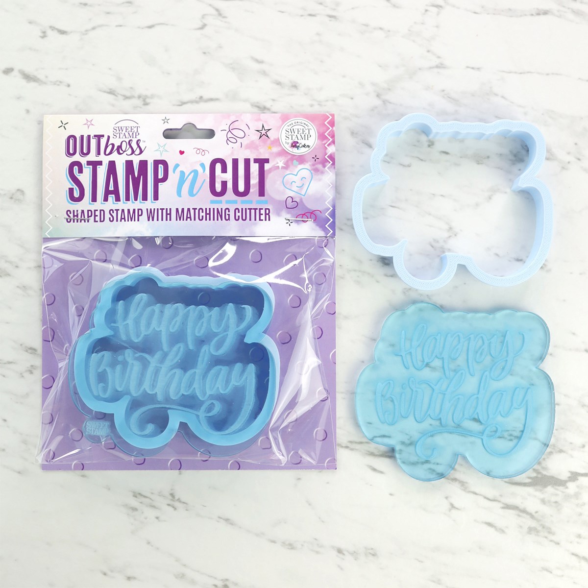Sweet Stamp OUTboss - Stamp n Cut -Happy Birthday-