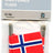 Norske flagg på knappenål, pk/10