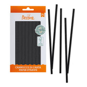 Decora papirsugerør -Svart- pk/80