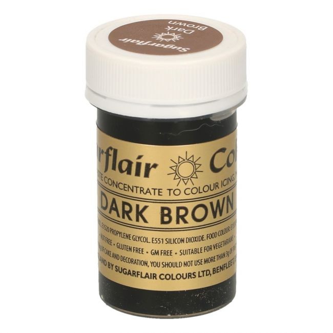 Sugarflair pastafarge Dark Brown, 25g