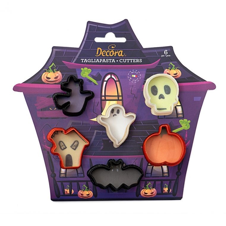 Decora utstikkere i plast, mini -Halloween- sett/6