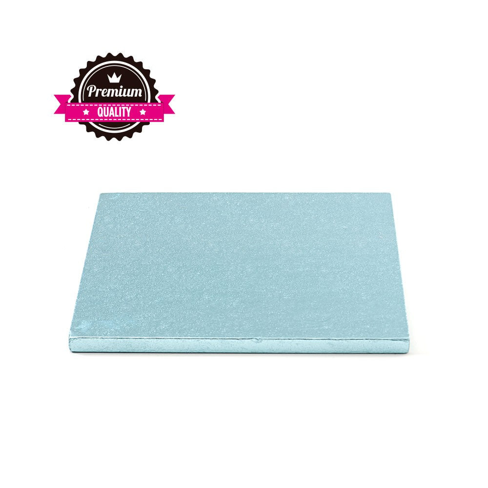 Kake Drum Kvadrat Lys blå 25cm