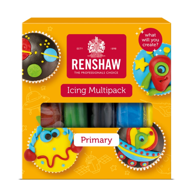 Primærfarger med fondant fra Renshaw -Multipack- 500g