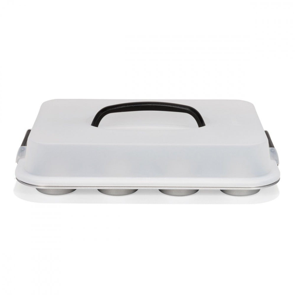 Patisse Silver-Top Muffinsbrett med lokk, for 12