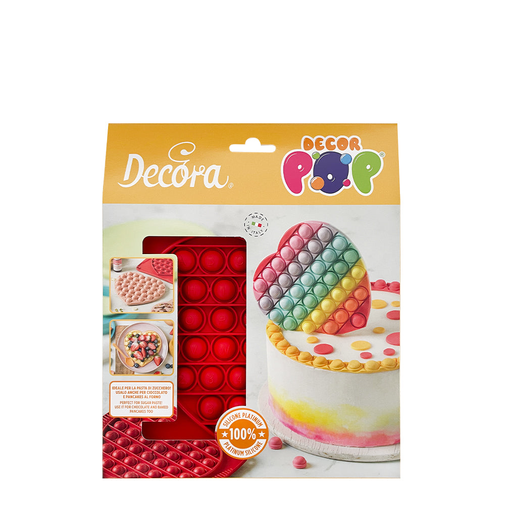 Silikonform hjerte popit kake