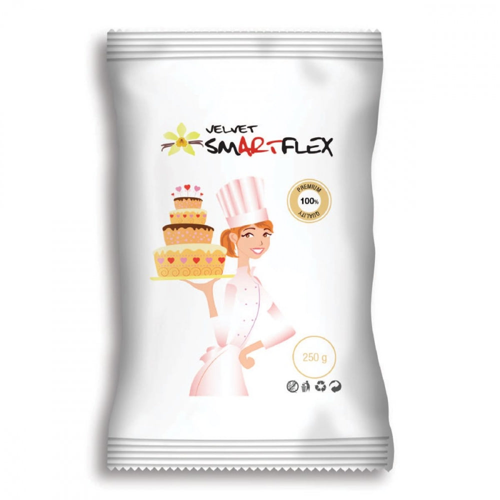 SmartFlex Hvit fondant Velvet Vanilje, 250g