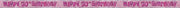 Banner, rosa metallic "50th", ca 3,6meter