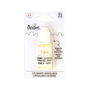Decora fettoppløselig matfarge -Hvit- 15g