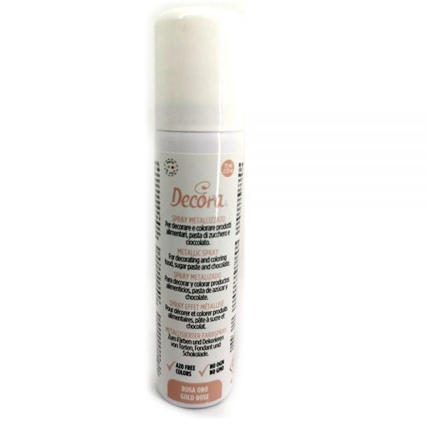 Decora Metallic spiselig fargespray, Rosegull