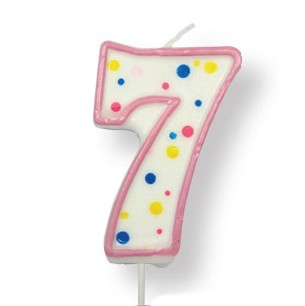 PME Stort Kakelys Rosa Nummer 7
