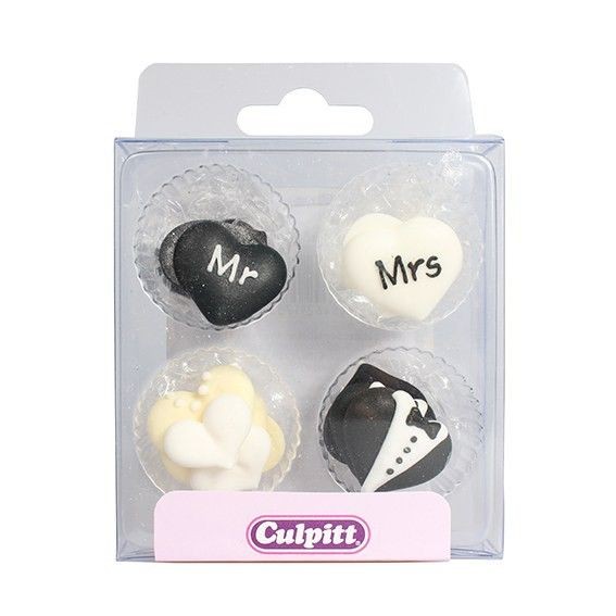 Culpitt Spiselig kakepynt Mr & Mrs pk/12